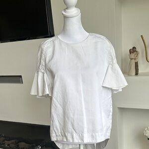 See by cloe Chic White Flare Sleeve Blouse